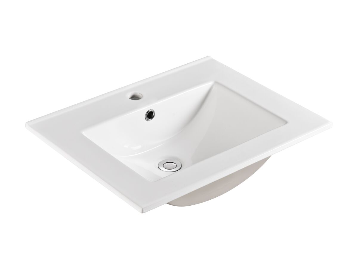 reece Posh Bristol MK2 Vanity Top Only Centre Bowl 1 Taphole 600mm White
