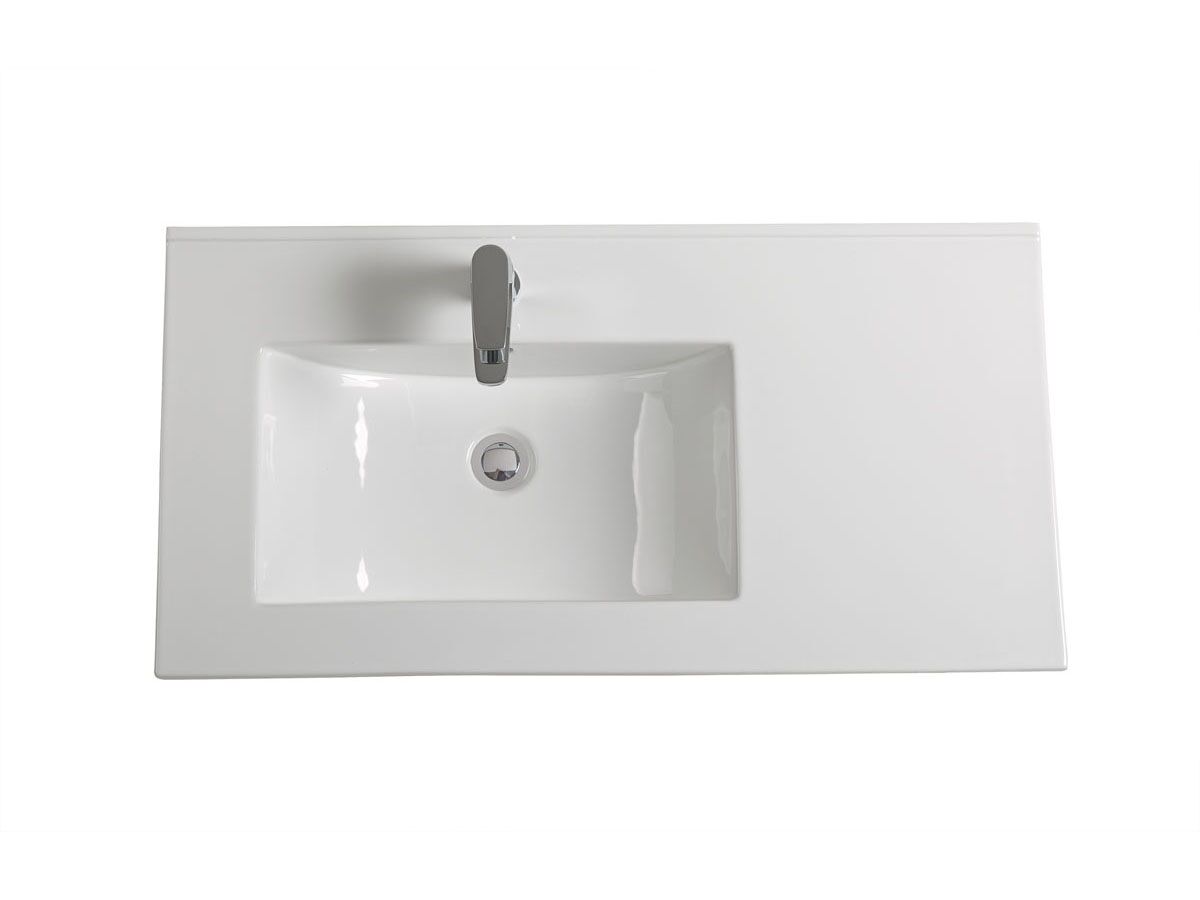 reece Posh Bristol MK2 Vanity Top Only Left Hand Bowl 1 Taphole 900mm White