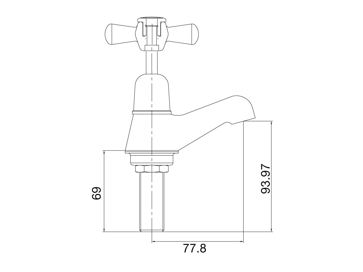Reece Posh Bristol Pillar Taps Chrome (3 Star) Lead Free