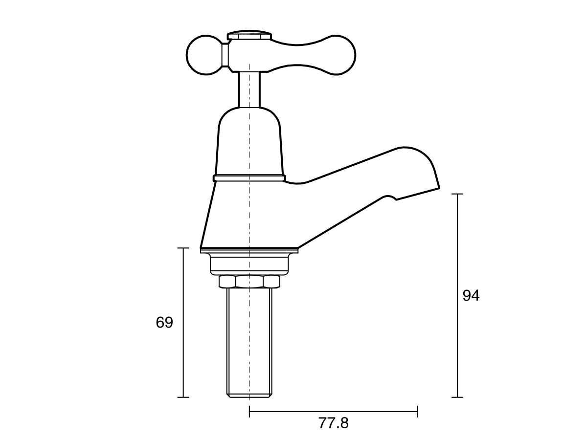 Reece Posh Bristol Pillar Taps Lever 1/4 Ceramic Disc Chrome (3 Star) Lead Free