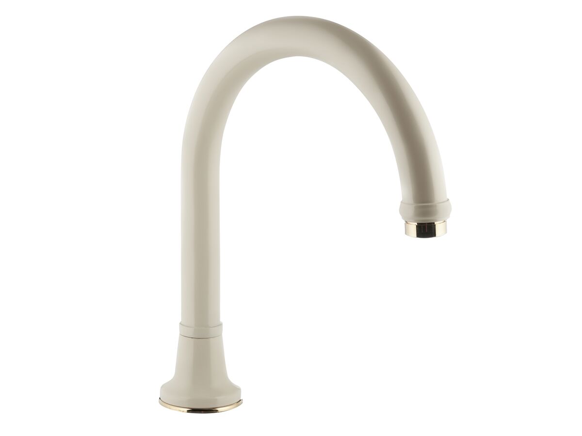 reece Posh Bristol Swivel Hob Outlet Gooseneck 25mm Ivory/Gold (4 Star) Lead Free