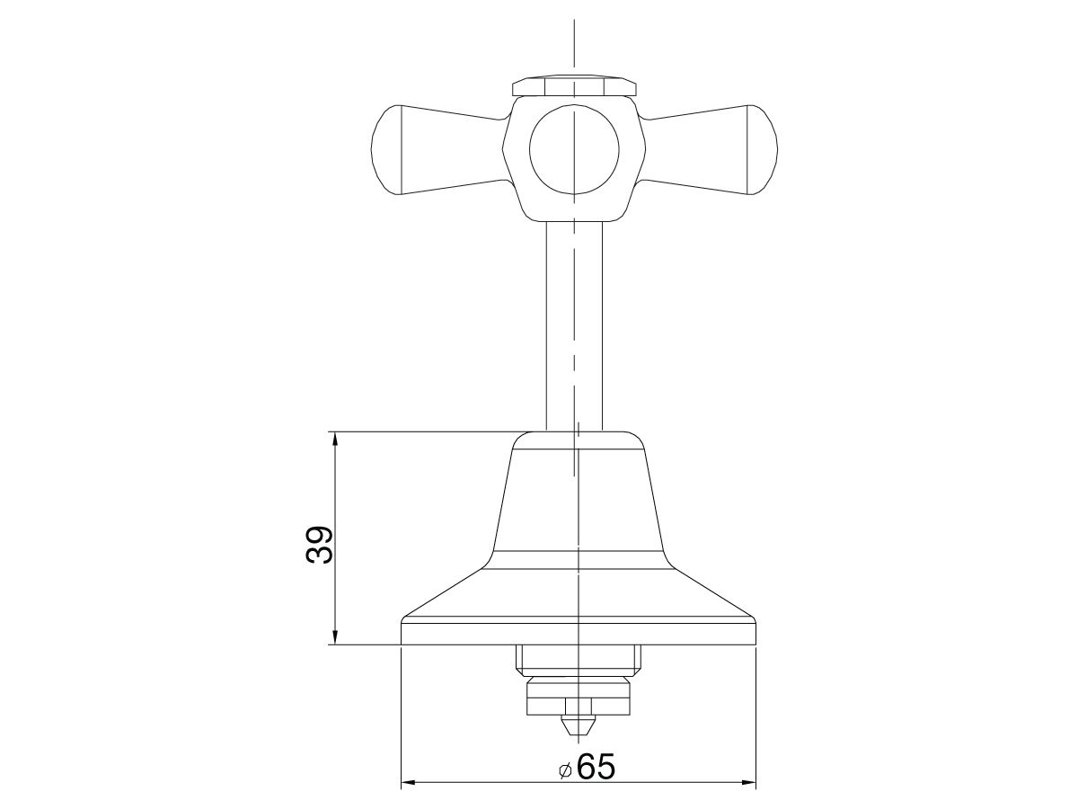 Reece Posh Bristol Wall Top Assembly Taps Chrome / Gold Lead Free