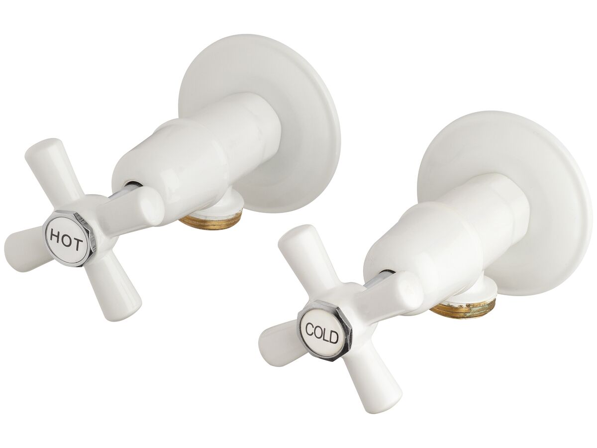 reece Posh Bristol Washing Machine Stops White/Chrome