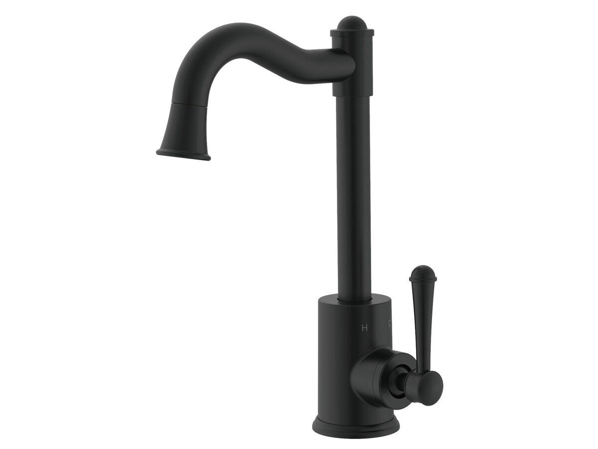 reece Posh Canterbury English Basin Mixer Tap Matte Black (4 Star)