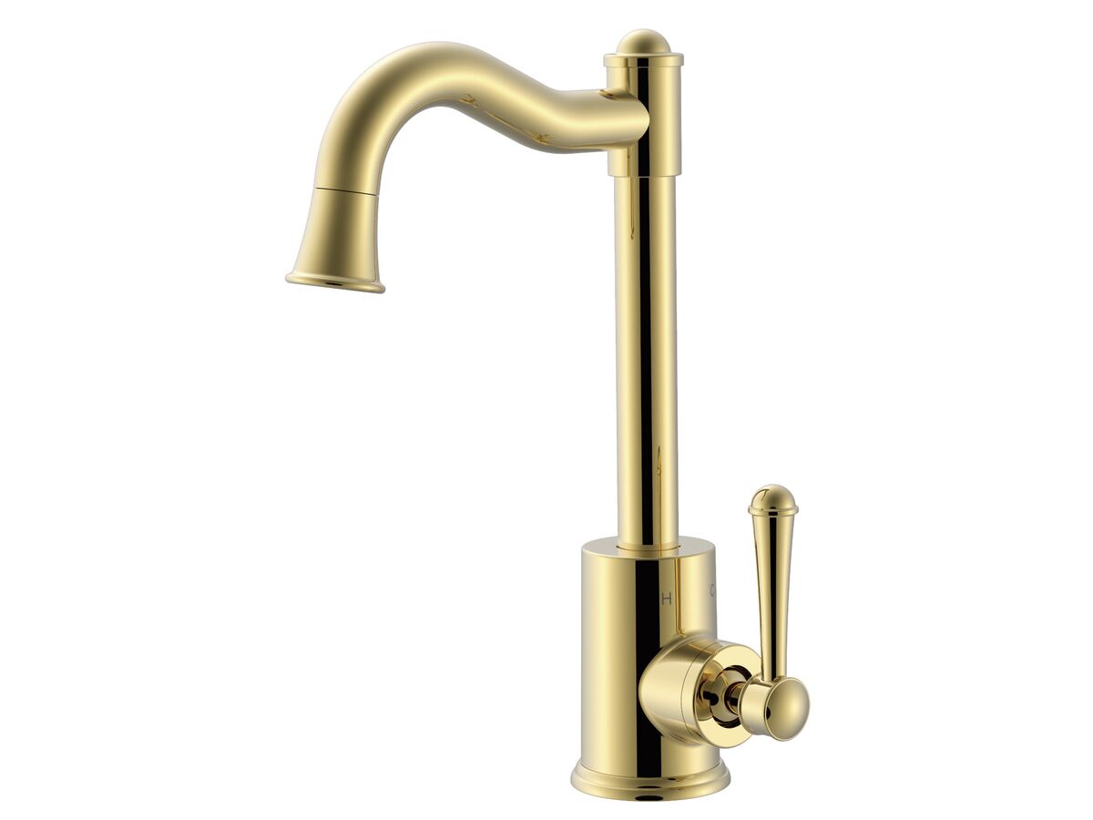 reece Posh Canterbury English Basin Mixer Tap Polished Brass Gold (4 Star)