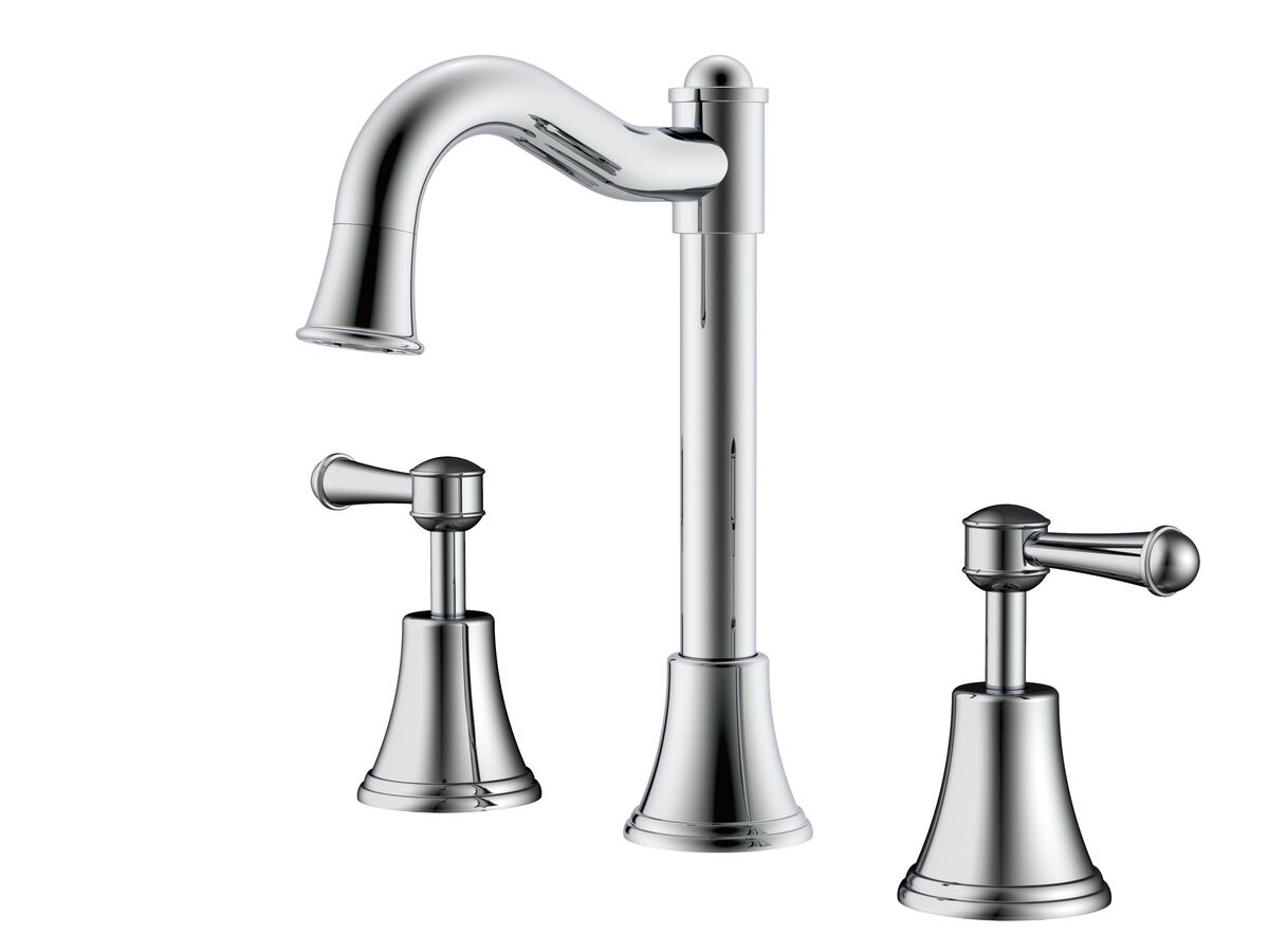 reece Posh Canterbury English Basin Set Swivel Outlet Lever Handles Chrome (4 Star)