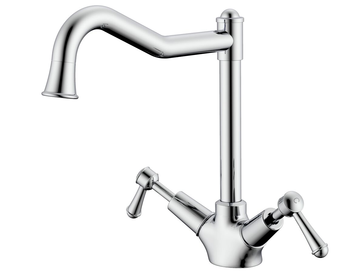 reece Posh Canterbury English Sink Twinner Tap Small Lever Chrome (4 Star)