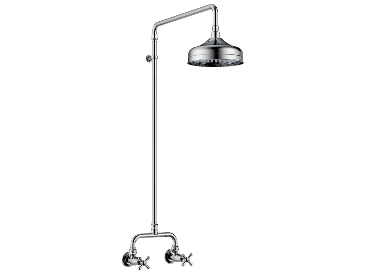 reece Posh Canterbury Exposed Shower Set Cross Handles Chrome (3 Star)