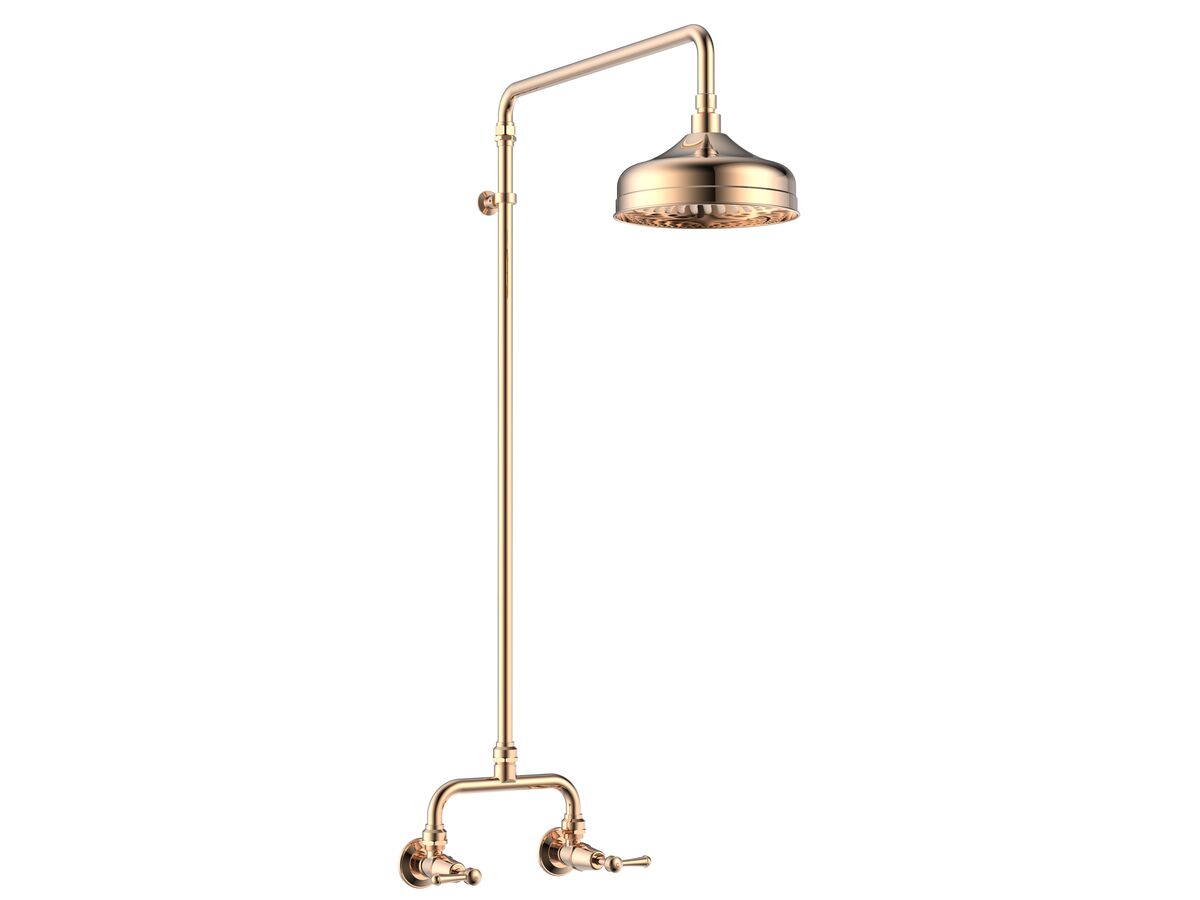 reece Posh Canterbury Exposed Shower Set Lever Handles Polished Brass Gold (3 Star)
