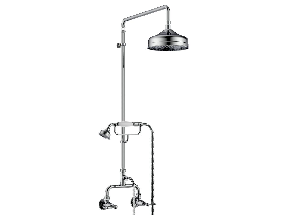 reece Posh Canterbury Exposed Twin Telephone Shower Set Lever Handles Chrome (3 Star)