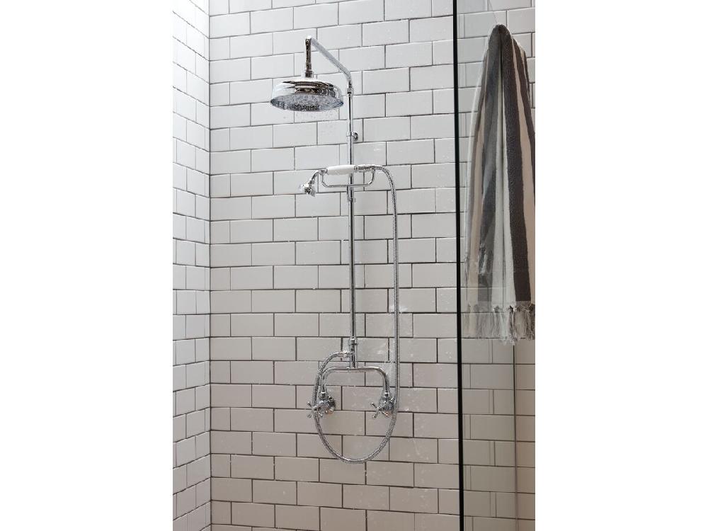 Reece Posh Canterbury Exposed Twin Telephone Shower Set Cross Handles Chrome (3 Star)