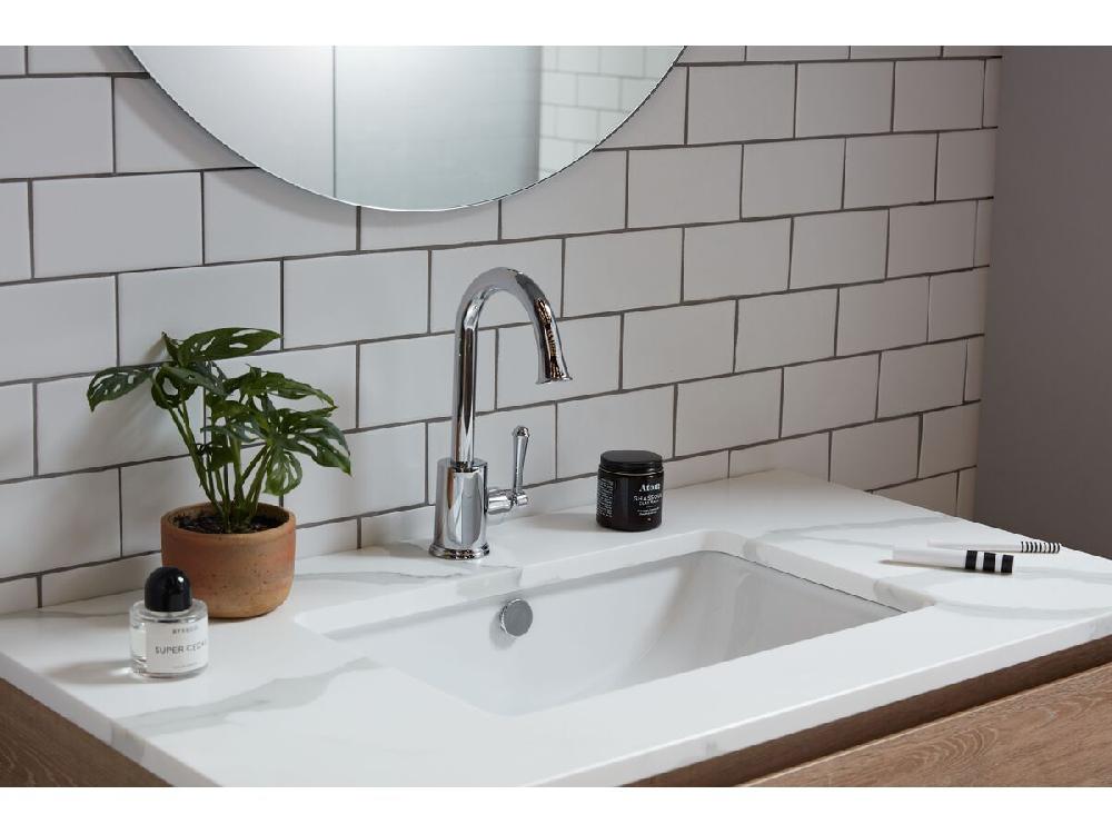 Reece Posh Canterbury Gooseneck Basin Mixer Tap Chrome (4 Star) Lead Free