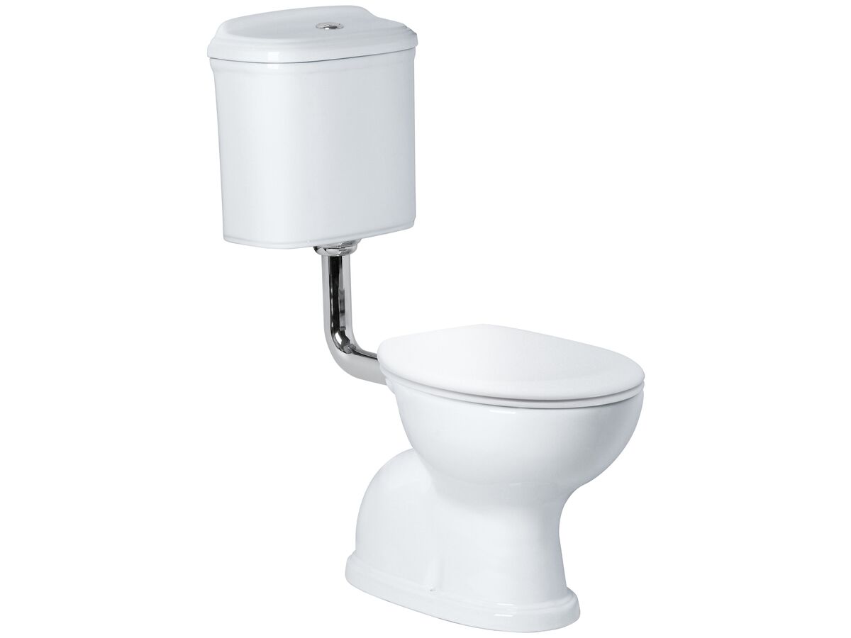 reece Posh Canterbury Low Level Toilet Suite with Quick Soft Close Seat S Trap White (4 Star)