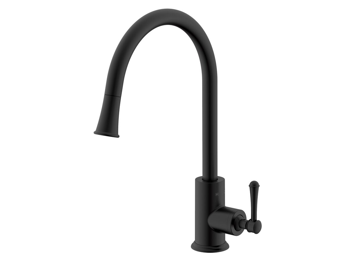 reece Posh Canterbury Pull Out Sink Mixer Matte Black (4 Star) Lead Free