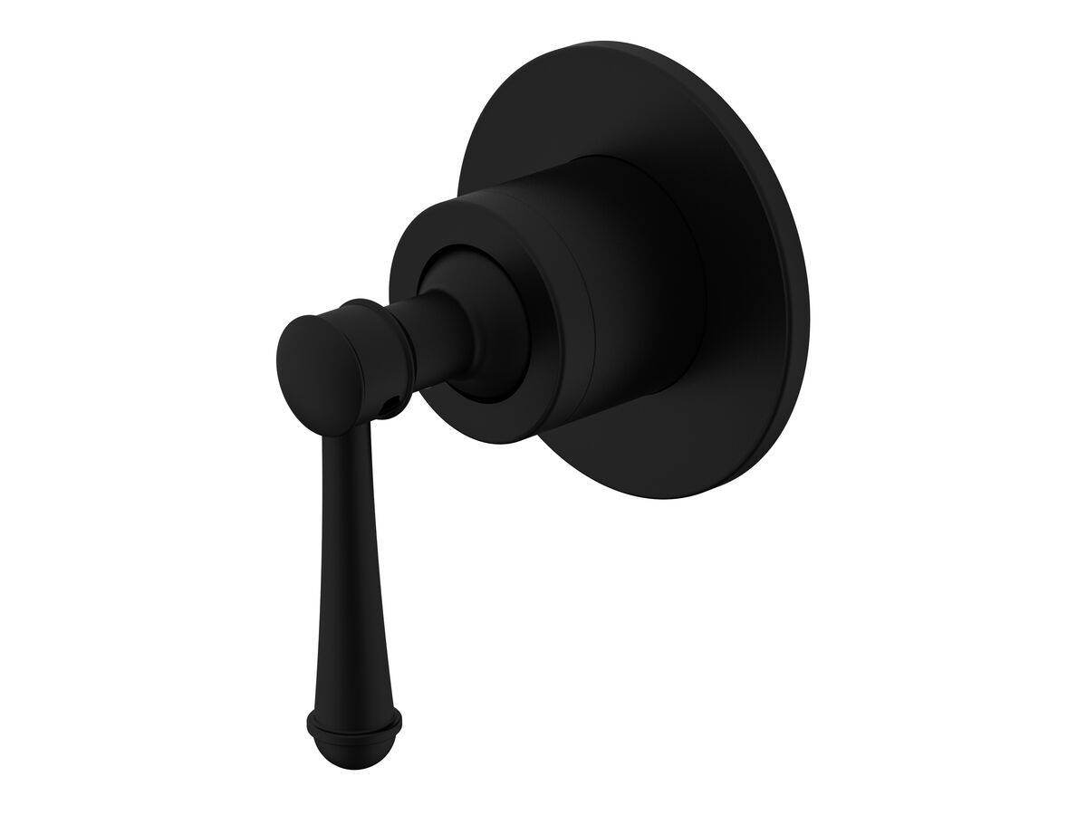 reece Posh Canterbury Shower Mixer with Small Cover Plate Matte Black