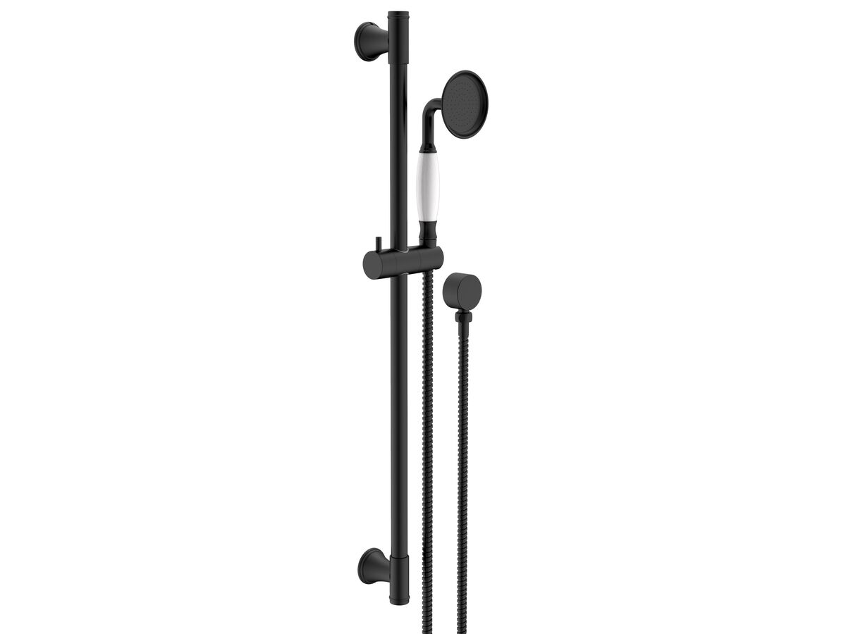 reece Posh Canterbury Single Rail Shower with Wall Water Inlet Matte Black (3 Star)
