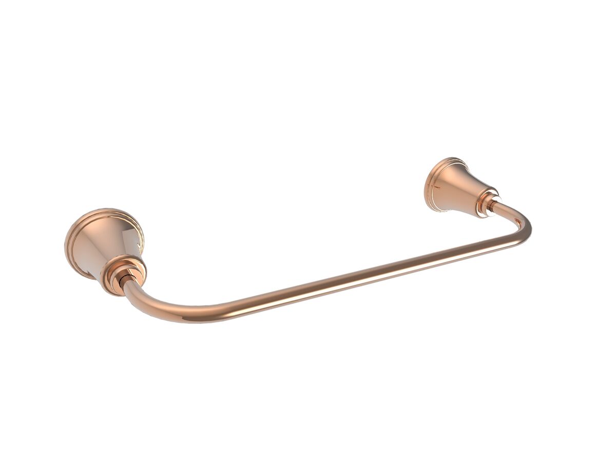 reece Posh Canterbury Single Towel Rail 300mm Polished Brass Gold