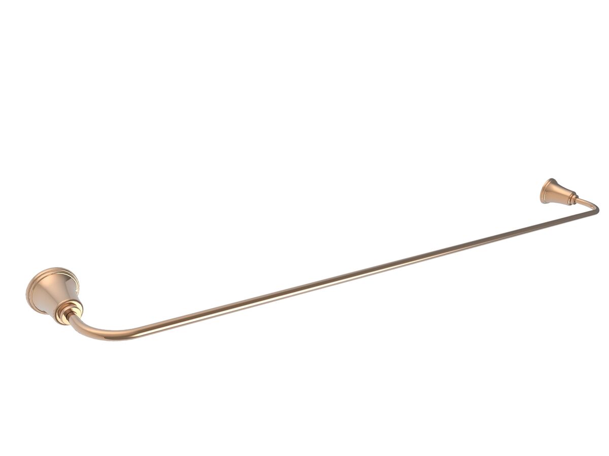 reece Posh Canterbury Single Towel Rail 900mm Polished Brass Gold