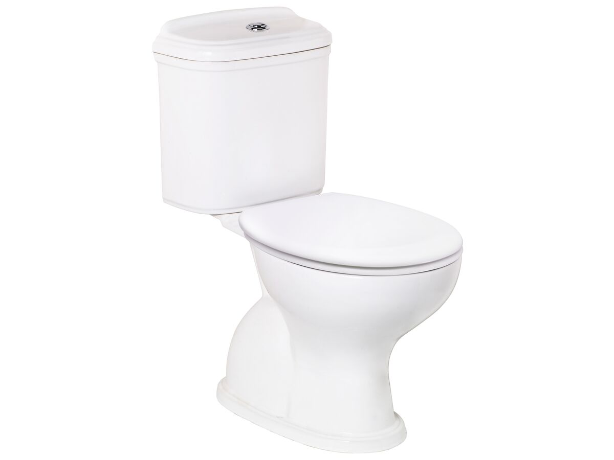 reece Posh Canterbury Toilet Suite Close Coupled S-Trap with Quick Release Soft Close Seat White (4 Star) reece Posh Canterbury Toilet Suite Close Coupled S-Trap with Quick Release Soft Close Seat White (4 Star)