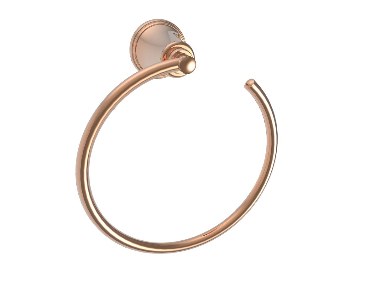 reece Posh Canterbury Towel Ring Polished Brass Gold
