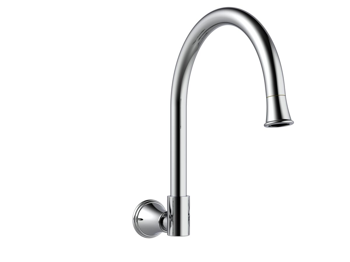 reece Posh Canterbury Wall Gooseneck Sink Outlet Only Chrome (4 Star) Lead Free