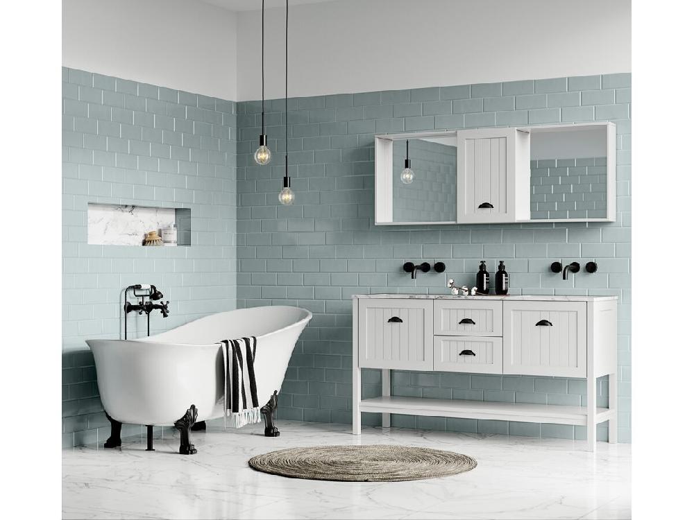 Reece Posh Canterbury Wall Telephone Bath Set Cross Handles Matte Black (3 Star)