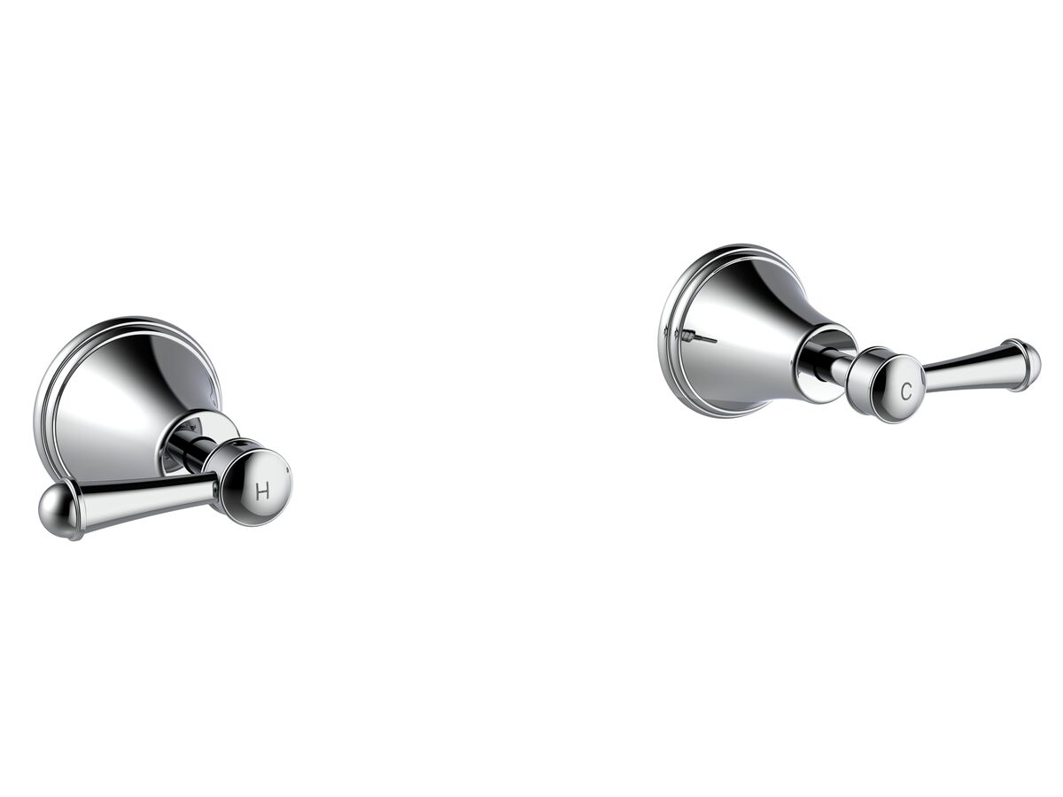 reece Posh Canterbury Wall Top Assemblies Lever Handles Chrome Lead Free