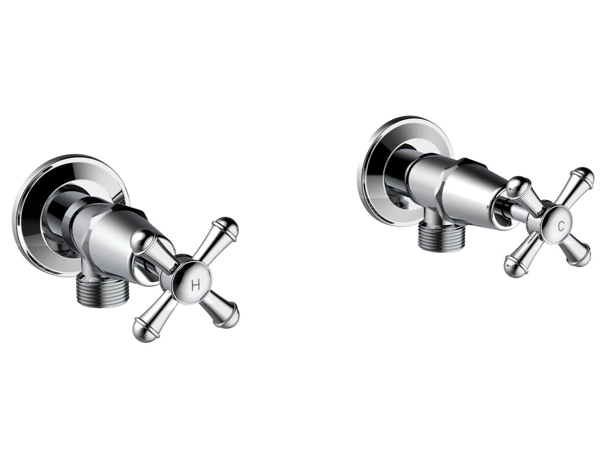 reece Posh Canterbury Washing Machine Stops Cross Chrome