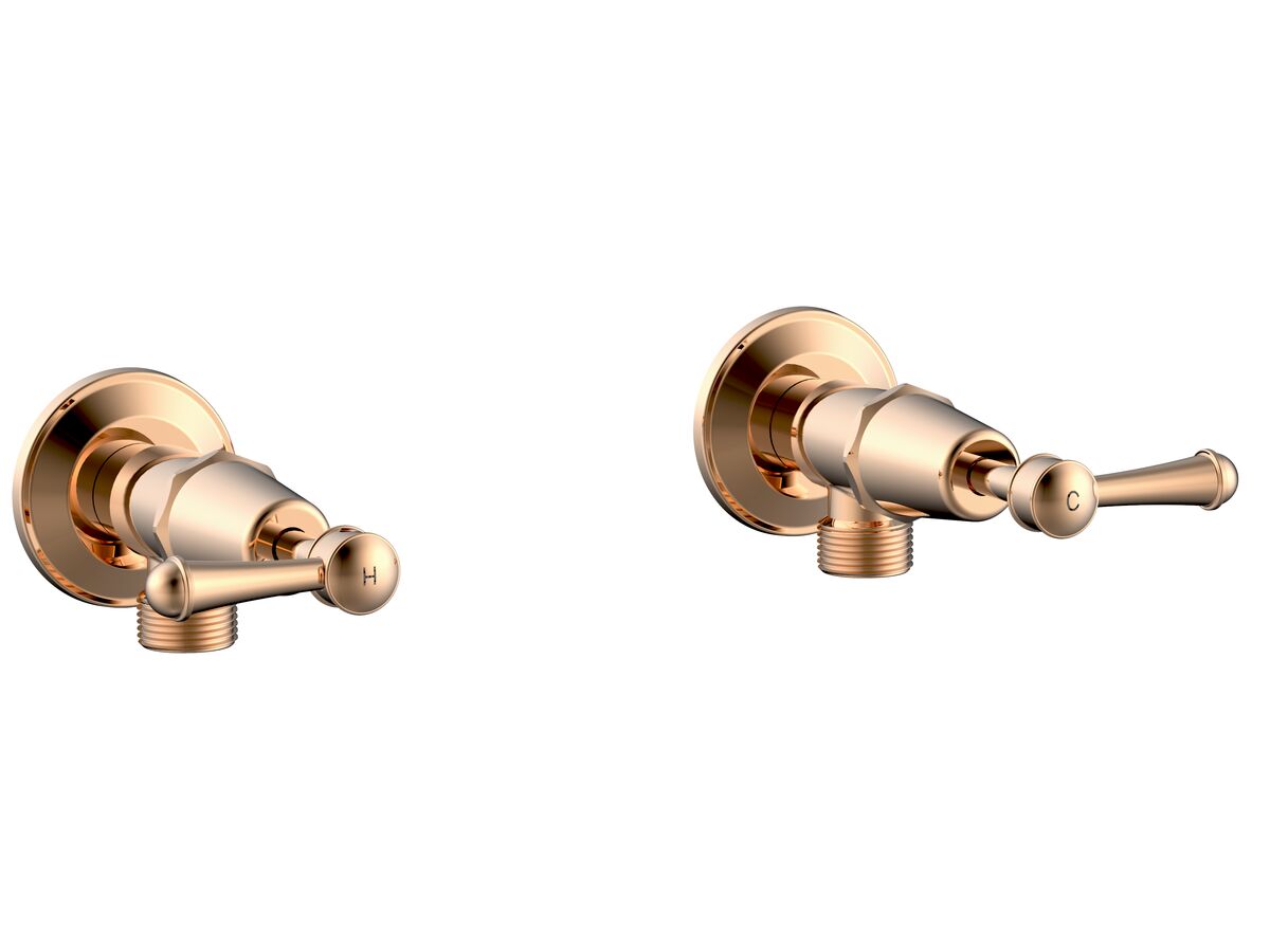 reece Posh Canterbury Washing Machine Stops Lever Polished Brass Gold