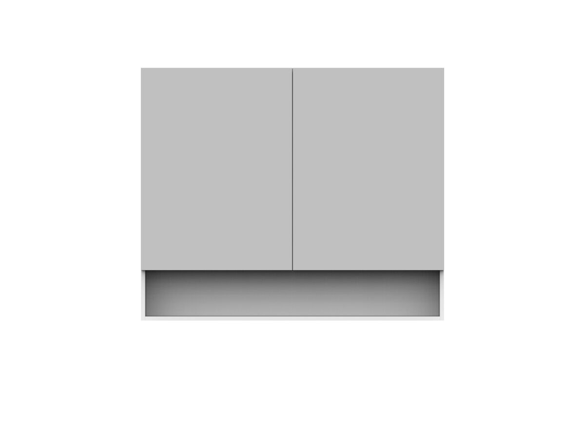 reece Posh Domaine 1200mm x 1000mm Open Shelf Shaving Cabinet 2 Door