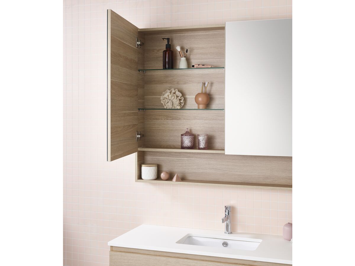 Reece Posh Domaine 750mm X 1000mm Open Shelf Shaving Cabinet 2 Door