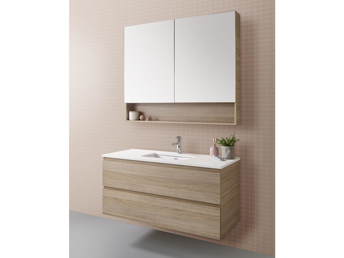 Reece Posh Domaine 750mm X 1000mm Open Shelf Shaving Cabinet 2 Door