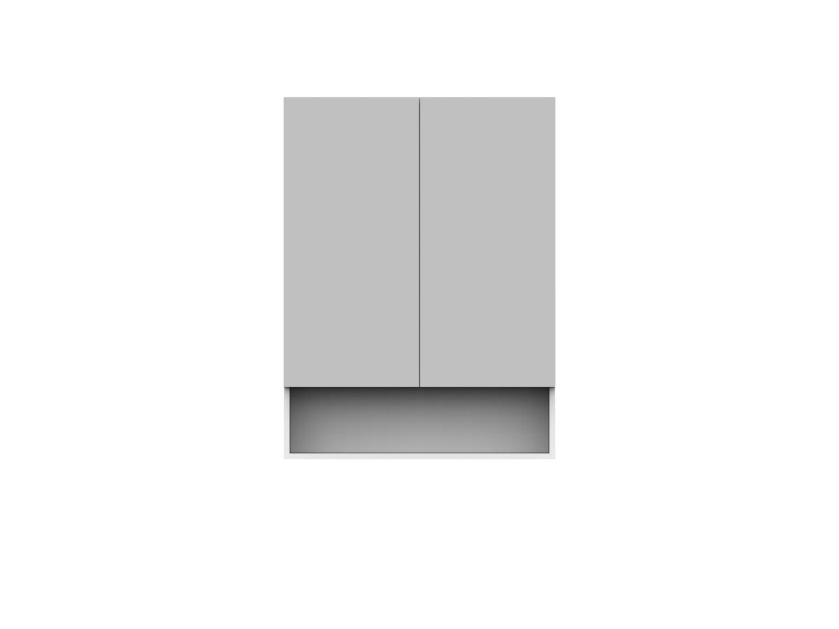 reece Posh Domaine 750mm x 1000mm Open Shelf Shaving Cabinet 2 Door