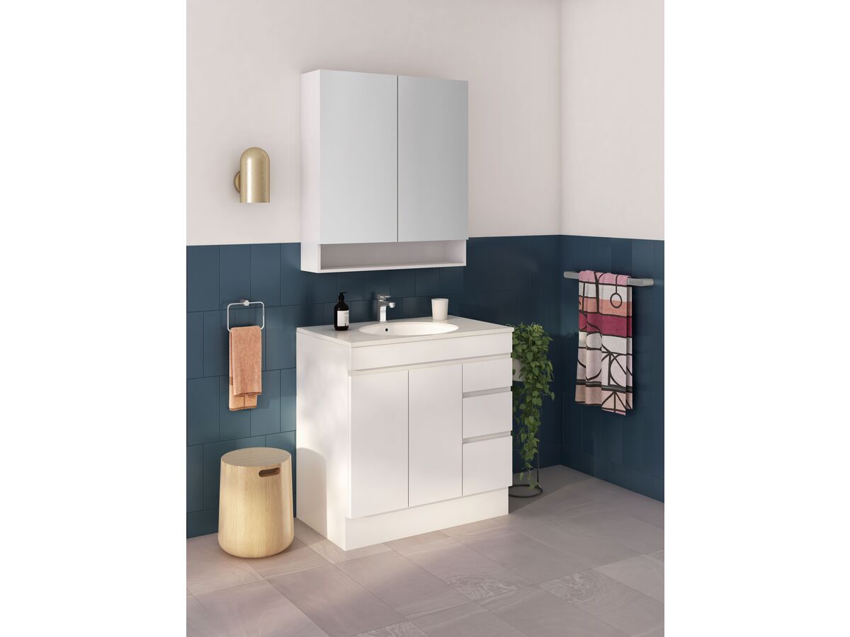 Reece Posh Domaine 900mm X 1000mm Open Shelf Shaving Cabinet 2 Door