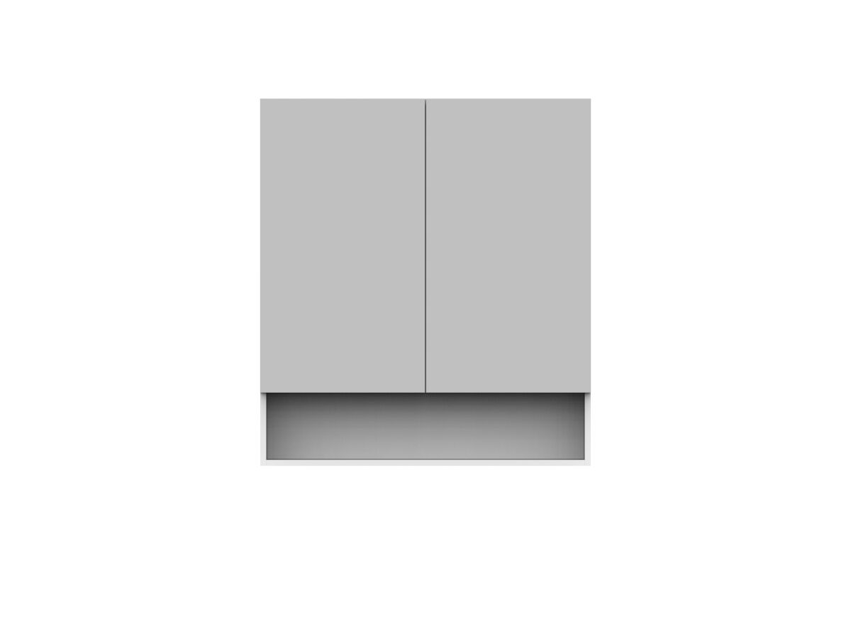 reece Posh Domaine 900mm x 1000mm Open Shelf Shaving Cabinet 2 Door