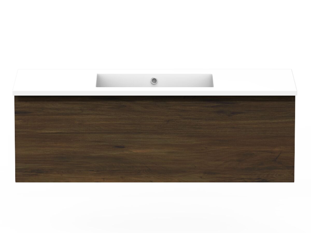 reece Posh Domaine All Drawer 1200mm Wall Hung Vanity Centre Basin Cast Marble Top