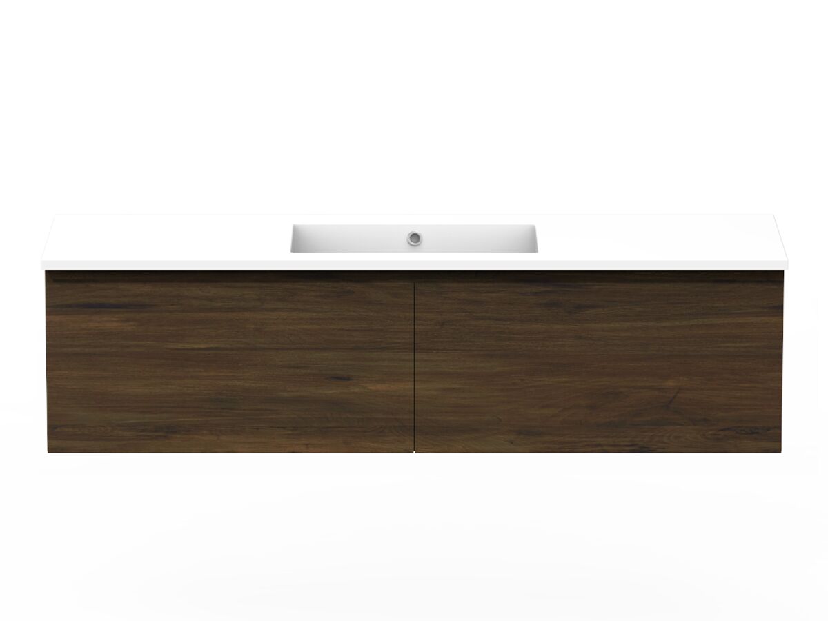 reece Posh Domaine All Drawer 1500mm Wall Hung Vanity Centre Basin Cast Marble Top