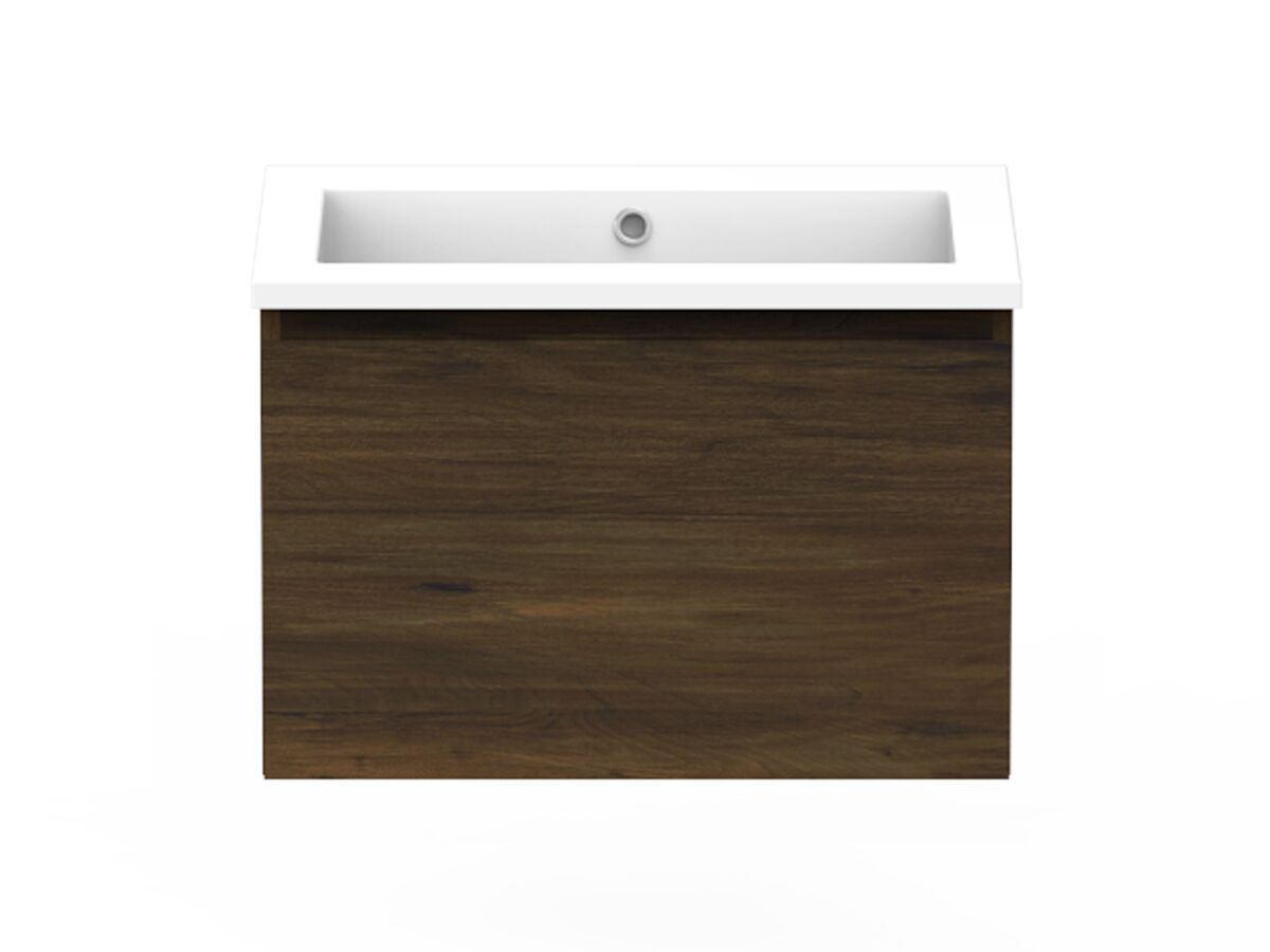 reece Posh Domaine All Drawer 600mm Wall Hung Vanity Centre Basin Cast Marble Top