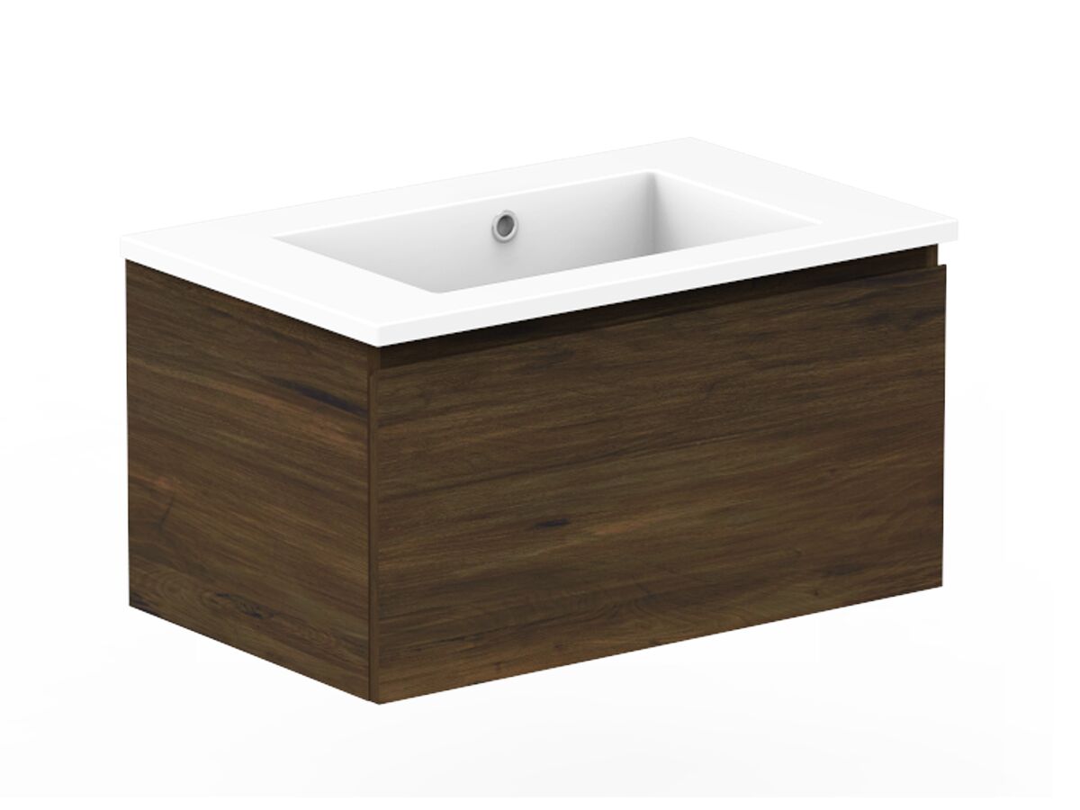 Reece Posh Domaine All Drawer 750mm Wall Hung Vanity Centre Basin Cast Marble Top