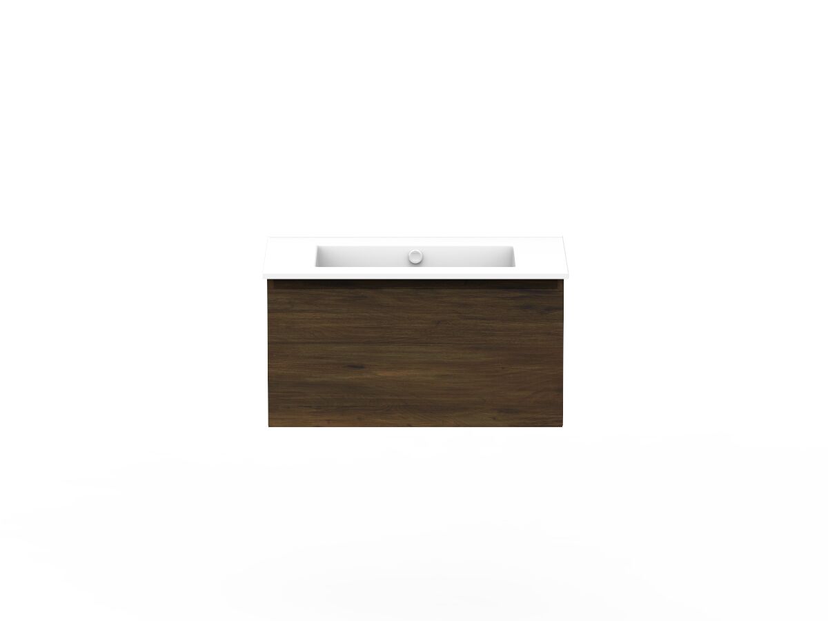 reece Posh Domaine All Drawer 750mm Wall Hung Vanity Centre Basin Ceramic Top