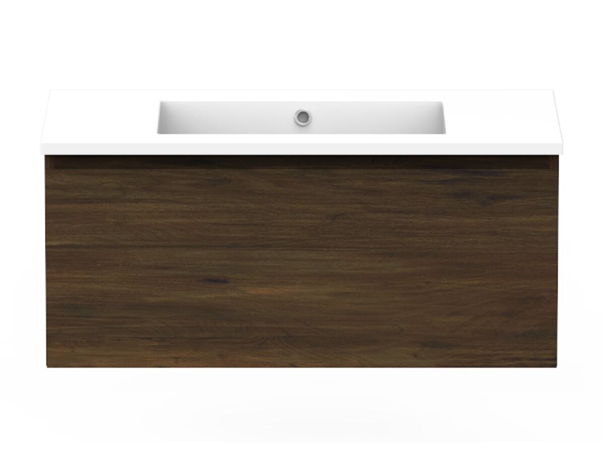 reece Posh Domaine All Drawer 900mm Wall Hung Vanity Centre Basin Cast Marble Top