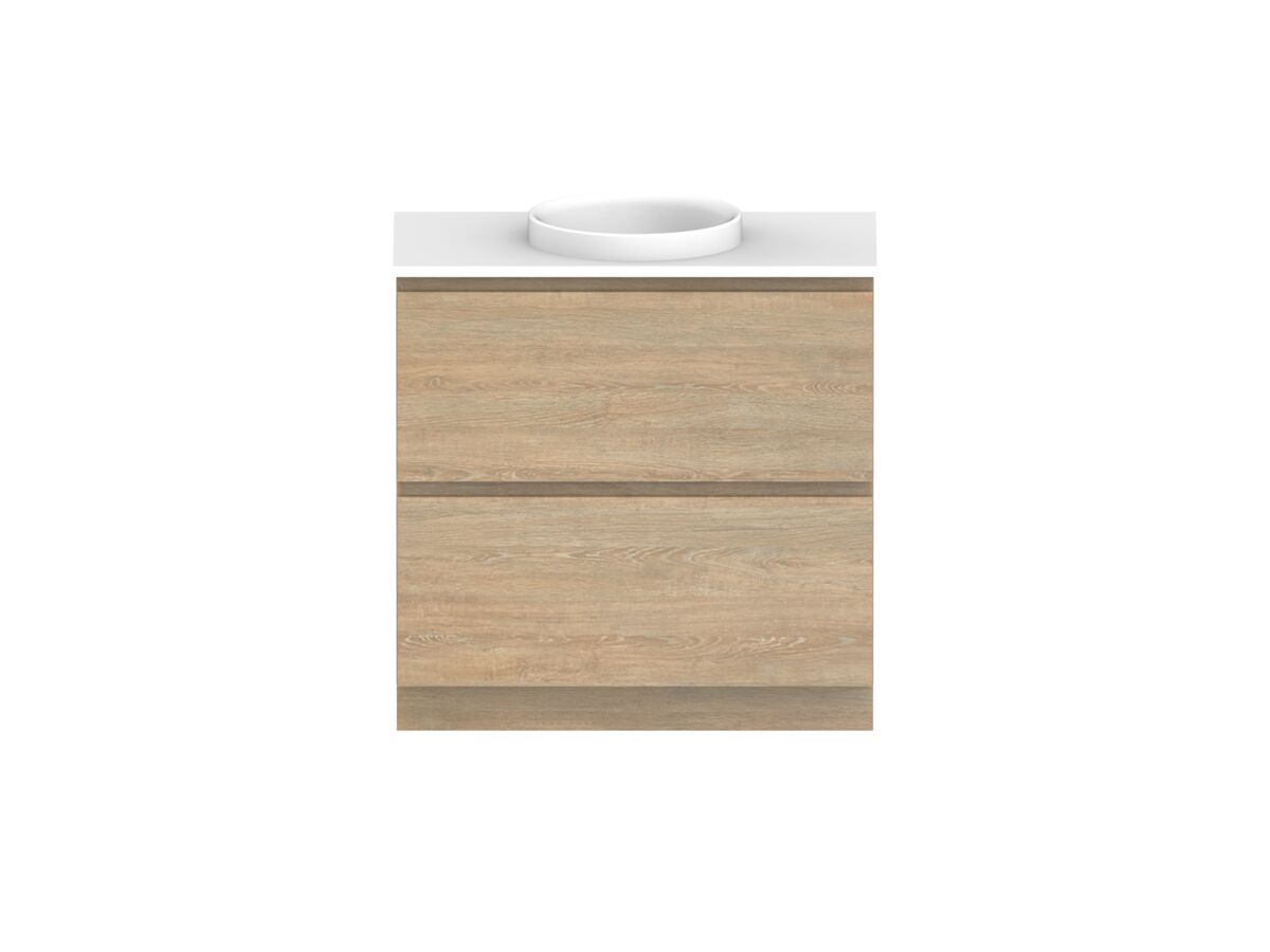 reece Posh Domaine All Drawer Twin 900mm Floor Mounted Vanity Centre Basin 20mm Cherry Pie Top