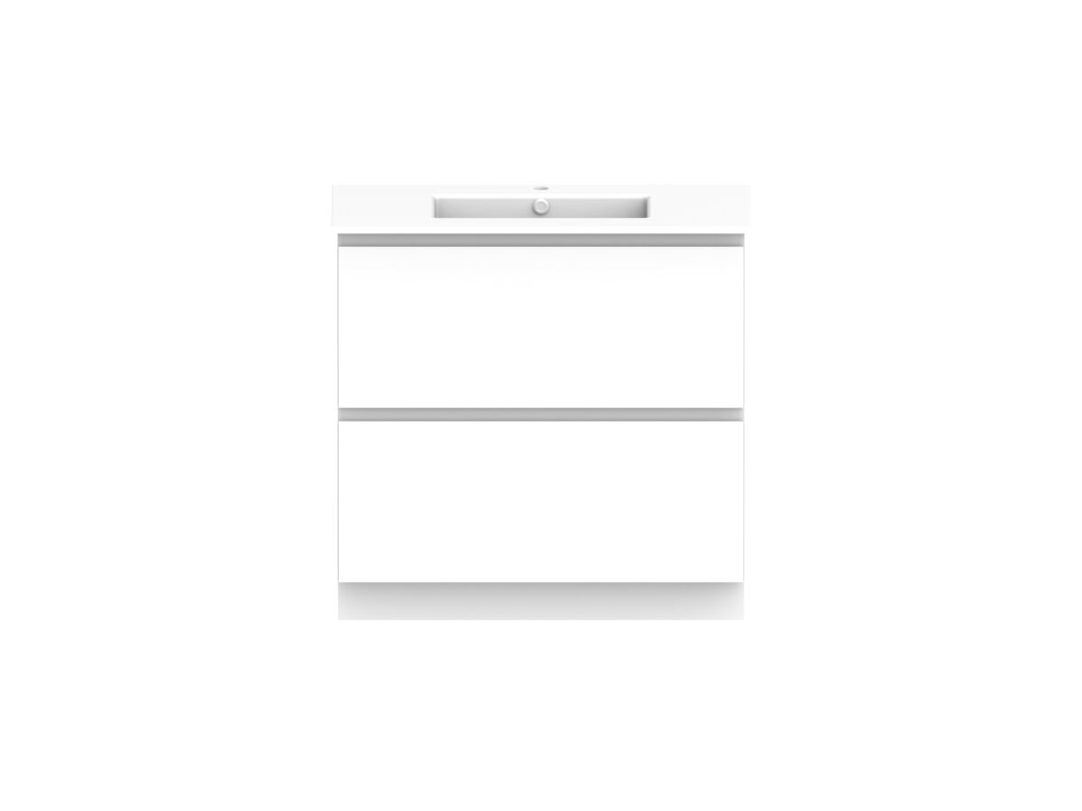 reece Posh Domaine All Drawer Twin 900mm Floor Mounted Vanity Centre Basin Ceramic Top