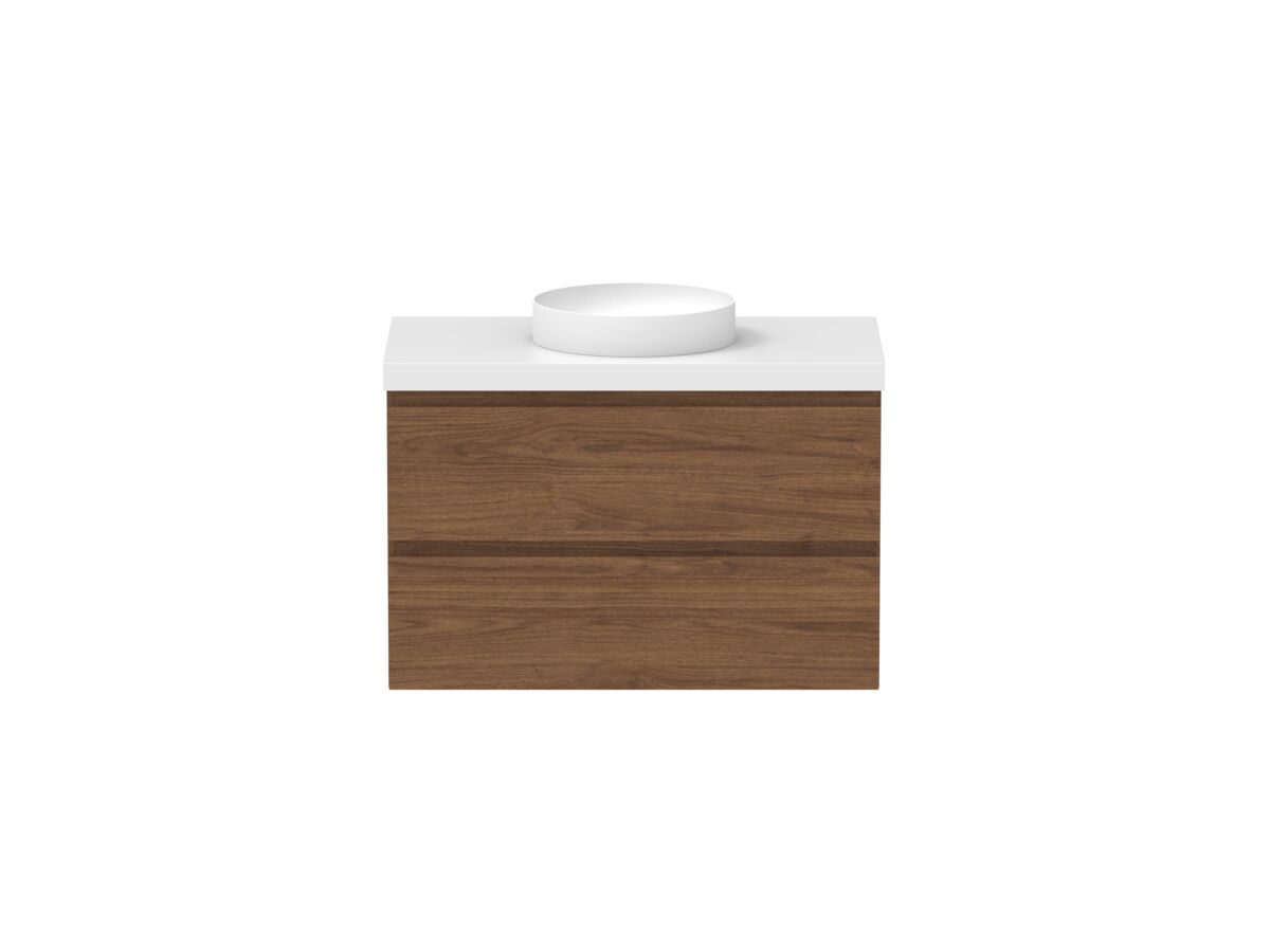 reece Posh Domaine All Drawer Twin 900mm Wall Hung Vanity Centre Basin 50mm Durasein Top