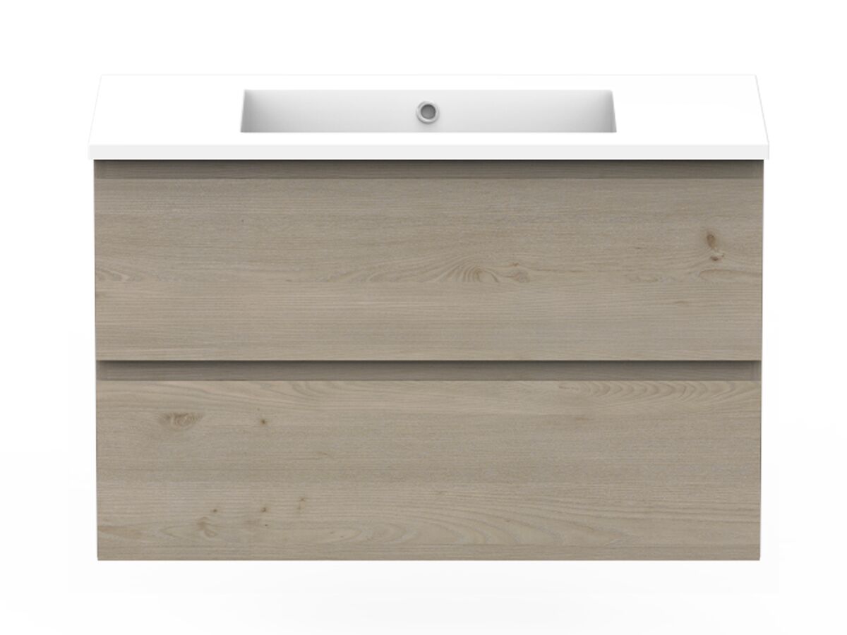 reece Posh Domaine All Drawer Twin 900mm Wall Hung Vanity Centre Basin Cast Marble Top