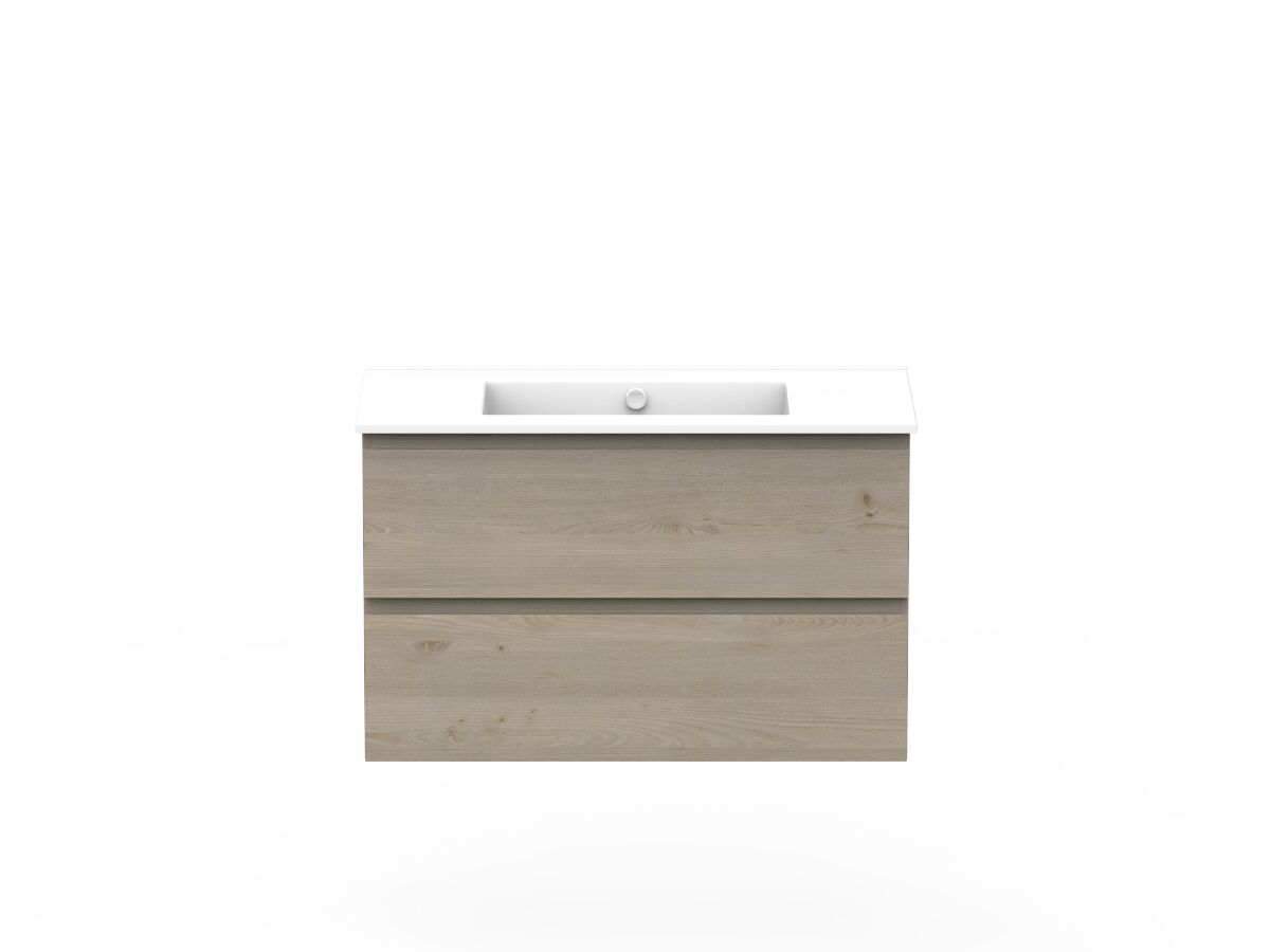 reece Posh Domaine All Drawer Twin 900mm Wall Hung Vanity Centre Basin Ceramic Top