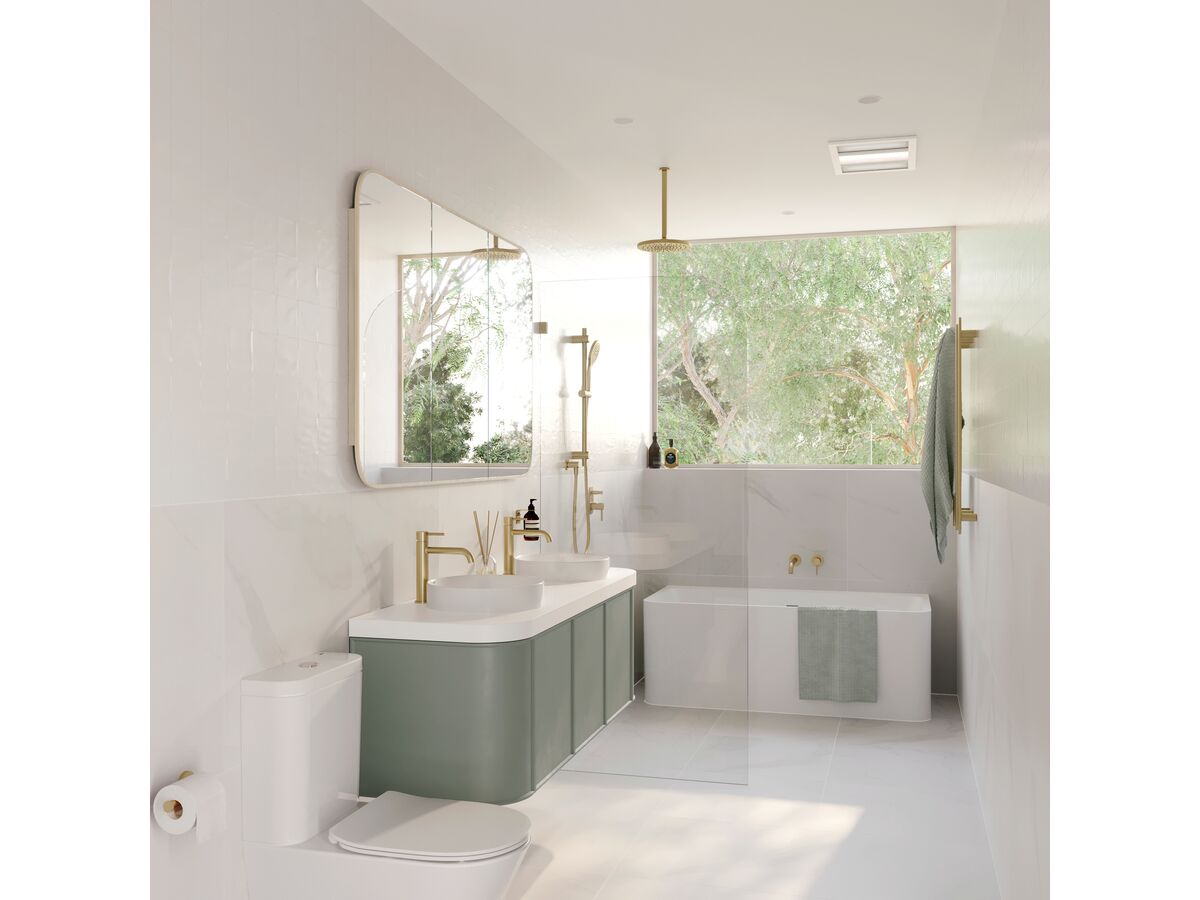 Reece Posh Domaine Back To Wall Freestanding Bath With Overflow 1500 X 720mm White
