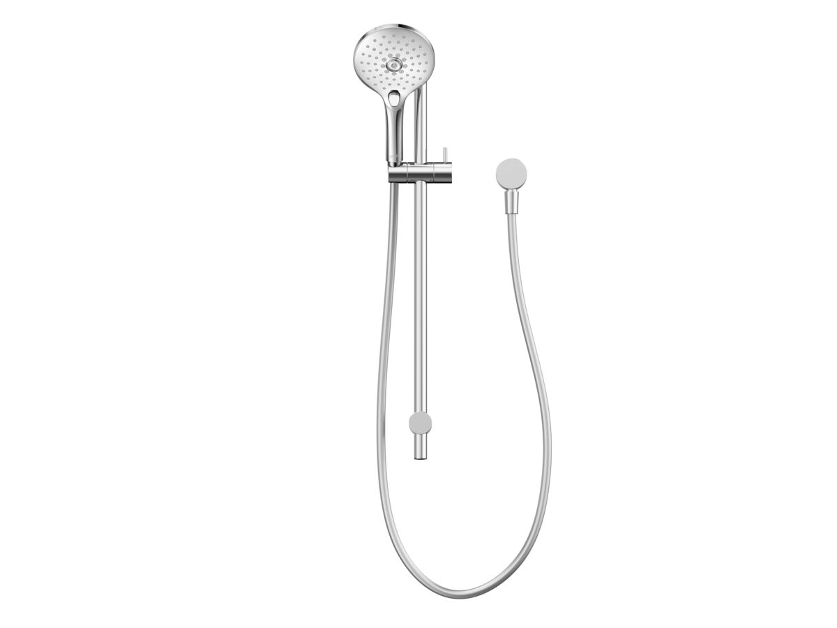 Reece Posh Domaine Brass Single Rail Shower 3 Functions With Wall Water Inlet Chrome (4 Star)