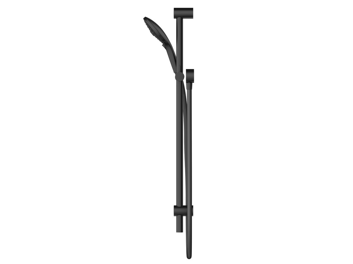 Reece Posh Domaine Brass Single Rail Shower 3 Functions With Wall Water Inlet Matte Black (4 Star)