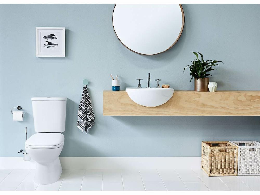 Reece Posh Domaine Close Coupled Rimless Toilet Suite S Trap With Soft Close Quick Release Seat White Chrome (4 Star)
